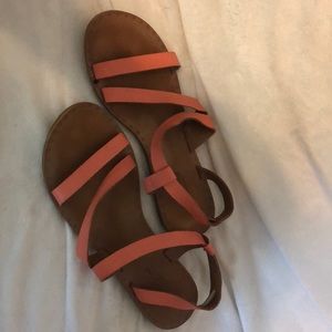Peach/coral colored sandals